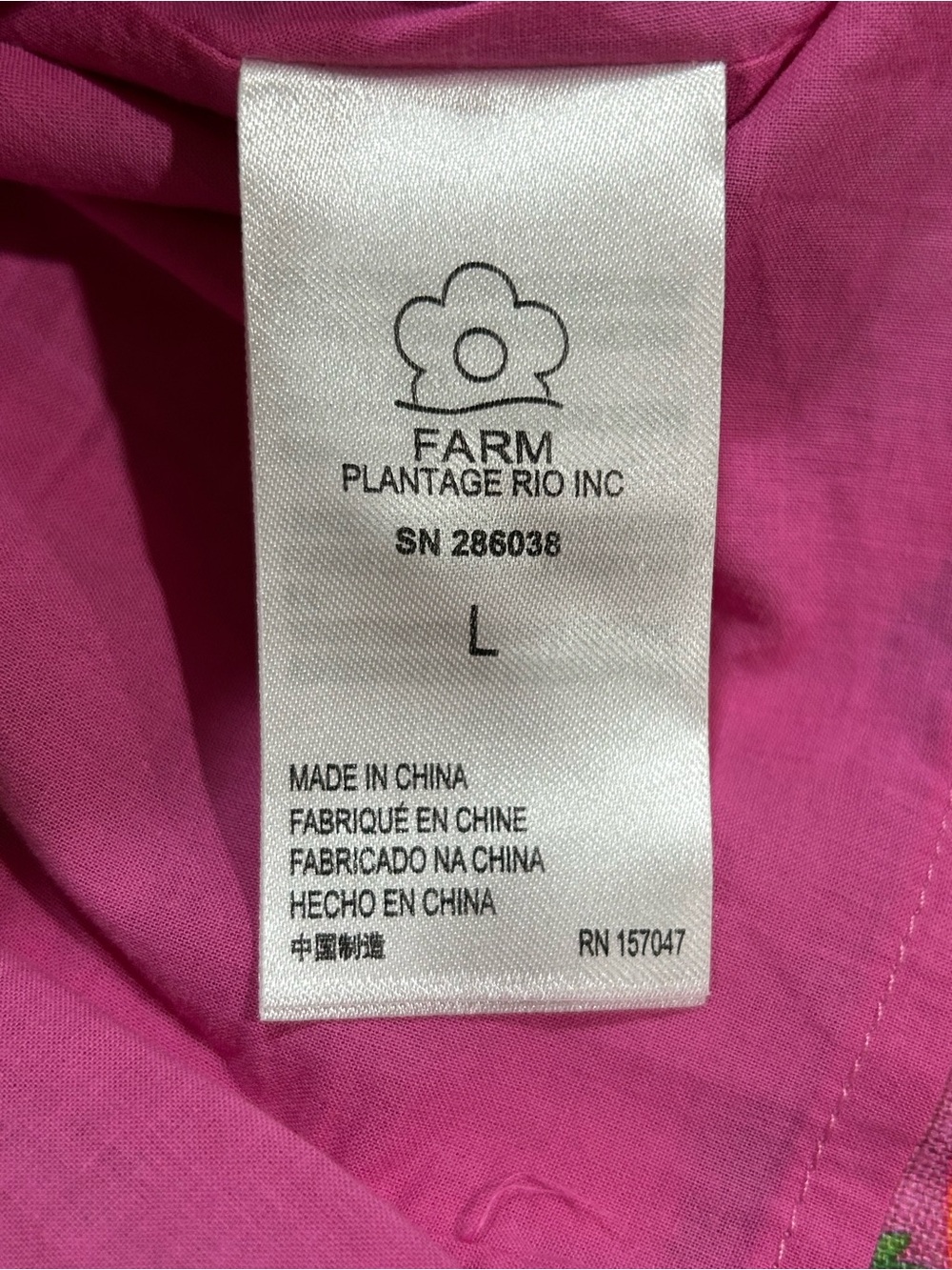 NWT ANTHROPOLOGIE FARM RIO PEACH SUNSET LINEN MINI DRESS LARGE - Picture 11 of 14
